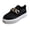 Black, variant on Women Platform Sneakers - Solid Color Mesh Casual Shoes with Chain Accent and Soft Sole for Everyday Streetwear (Black, 9)