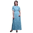 thumbnail image 1 of Bimba Robe d'Été Longue Maxi en Rayonne à Feuilles de Pacanier pour Femmes Imprimée avec Fente Latérale - Petit, 1 of 6