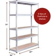 thumbnail image 2 of G-Rack Garage Shelving Unit, Heavy-Duty Galvanized Steel, 71" H x 47" L x 16" W, 2 of 5