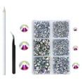 thumbnail image 1 of 1728-4320 Piezas Nail Art Rhinestones Diamante Gemas Piedras Zapatos Cara Craft AB y tamaño múltiple Zulema Adorno de pedrería, 1 of 4