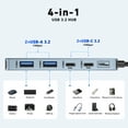 thumbnail image 2 of BENFEI Concentrateur USB-C avec Ports 10Gbps, 2*USB-C, 2*USB-A 3.2, 2 of 7