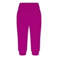 thumbnail image 5 of FRSASU Women's Yoga Capri Pants Loose Soft Workout Sweatpants Solid Color Causal Lounge Pants with Pockets Pink, 5 of 6