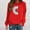 Red, variant on DondPO Women's Sweatshirt Oversized Sweatshirt for Women Hoodies Women Oversized Crewneck Sweatshirt Women Oversize Sweatshirt Women Womens Hoodie Womens Hoodies Blue L