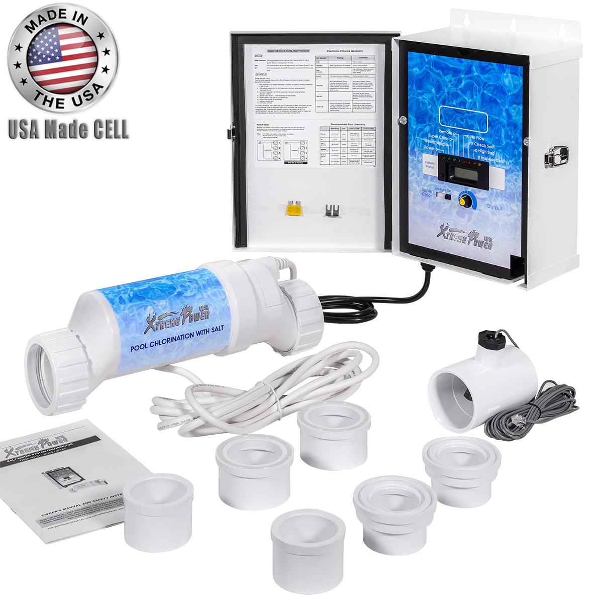 XtremepowerUS Pool Chlorine Generator Salt Chlorinator Flow Switch