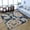 Blue, variant on Rugsotic Carpets Hand Tufted Wool Eco-Friendly 8'x10' Area Rugs Rectangle Charcoal Floral Modern High Pile Thick Handmade Anti Skid Indoor Rug for Living Room, Bedroom K00151