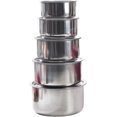 thumbnail image 1 of Ensemble de 5 Casseroles en Acier Inoxydable Pots à Épices en Acier Inoxydable Outils de Cuisine Accessoires de Cuisine Récipient Alimentaire, Style A, 1 of 1