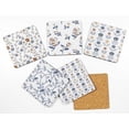 thumbnail image 2 of Inkdotpot Set of 6 Drink Coasters DecorativeNon,SlipCork Base4-inch Square PrintedCoastersEasy Clean- Floral, 2 of 8