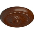 thumbnail image 3 of Ekena Millwork 12 1/4"OD x 2 1/4"P Flower Spiral Ceiling Medallion (Fits Canopies up to 2"), Hand-Painted Burnished Mahogany Crackle, 3 of 8