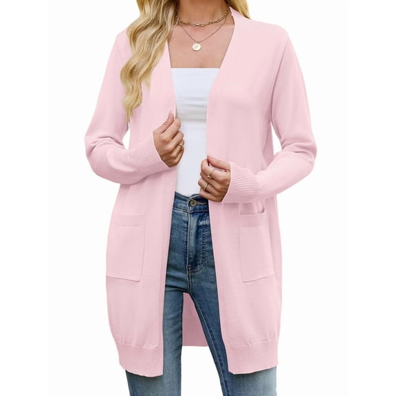 Cardigan Sweaters for Women Light Pink M