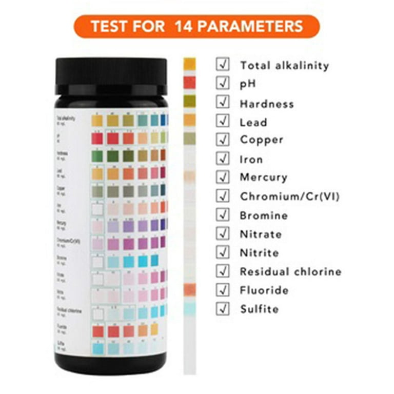 Heavy Metals Water Test Kit - Drinking Water Test Strips with eBook - Quick and Accurate Testing Kits for Drinking Water - Test Iron, Copper