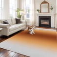 thumbnail image 2 of Rectangle Area Rugs 8 x 10 Ft, Dark Burnt Orange Grey Ombre Non-Slip Residential Carpet, Farmhouse Gradient Minimalist Indoor Crawling Mats Runner Rugs for Living Room/Dining Room/Bedroom, 2 of 7