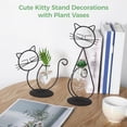 thumbnail image 4 of Desktop Glass Planter Vase Holder, Metal Cat Plant Terrarium Stand for Plants Creative Decorations for Home Patio Lawn Garden, 4 of 6