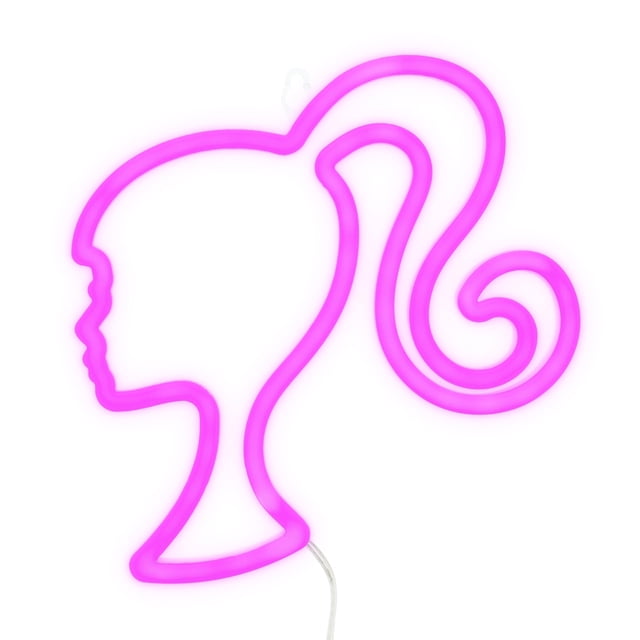 Lámpara LED de neón Barbie de Paladone con alimentación USB, rosa