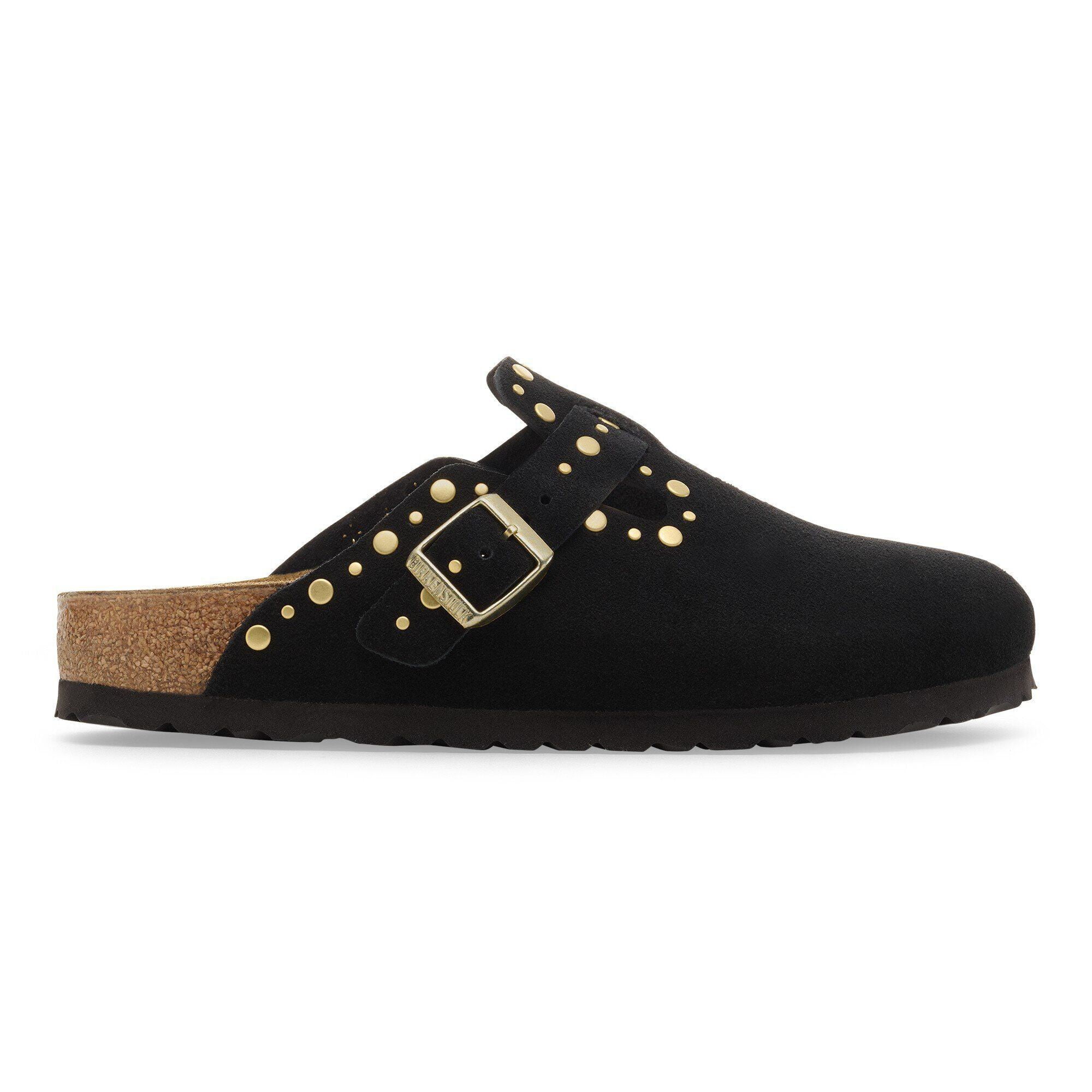 BIRKENSTOCK BOSTON RIVET WOMEN CLOGS - Black - Black / 42 (US Men 9-9.5 / Women 11) / Medium / Narrow