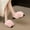 #269-Pink, variant on Women's Faux Fur Cross-Strap Slide Slippers with Thickened Flat Soft Sole for Fall and Winter Home and Casual Wear Comfortable Warm Plush Feel