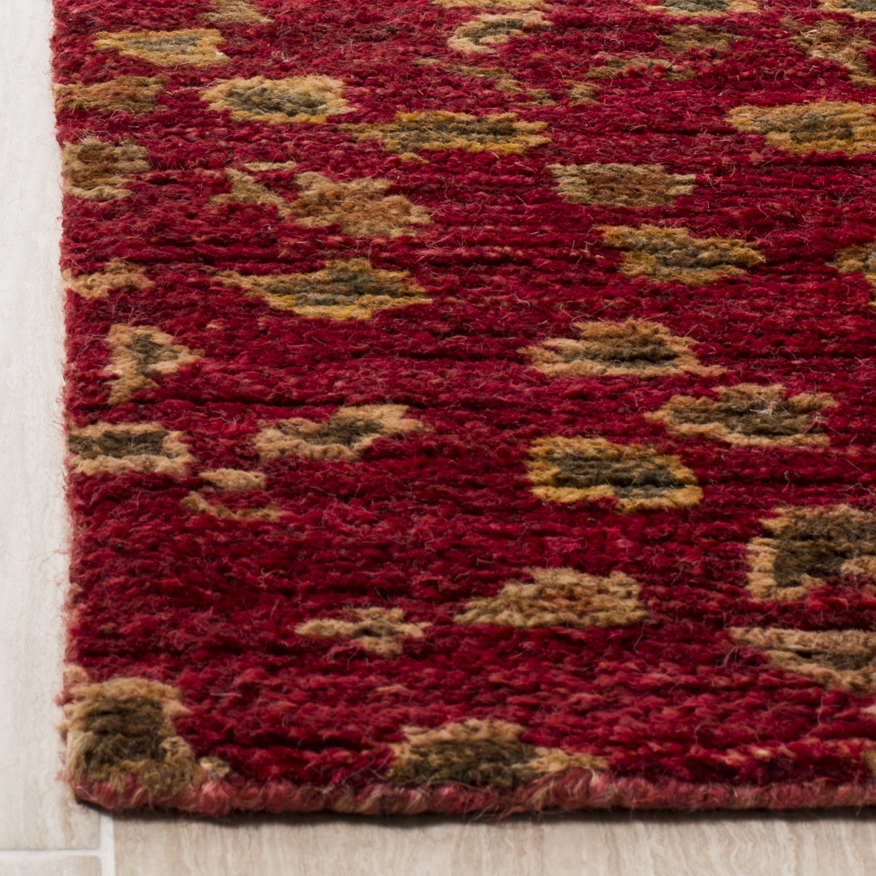 SAFAVIEH Tangier Lennard Geometric Area Rug, Red/Multi, 8' x 10'