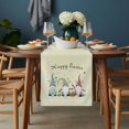 thumbnail image 2 of Happy Easter Table Runner - 48 Inch Long, Kitchen Dining Table Runner Dresser Scarves, Cute Gnomes Eggs Spring Daisy Flowers Yellow Farmhouse Decor for Coffee Tables Wedding Party Banquet, 2 of 8