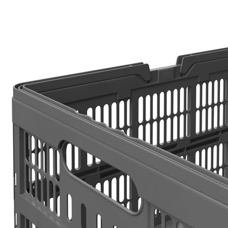 MAINSTAYS KIDS LARGE GRAY COLLAPSIBLE STORAGE BASKET WITH HANDLES