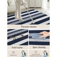 thumbnail image 5 of Dark Blue Area Rug for Bedroom 2.7x5 Ft and Grey Striped Abstract Minimalist Stripes Super Soft fuzzy Throw Rug Non-Slip Fluffy Plush Indoor Floor Carpet for Living Room Nursery Home Decor, 5 of 8