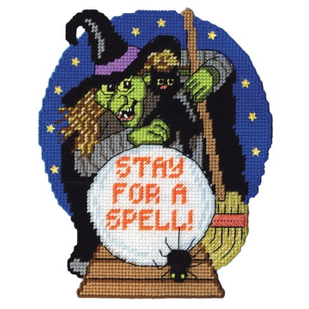 Design Works Witch with Globe Plastic Canvas Kit (Best Way To Work Glutes)