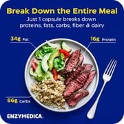 Enzymedica Digest Gold + ATPro, Maximum Strength Enzyme Formula, Fast-Acting, Helps Digest Large Meals, Prevents Bloating and Gas, 240 Capsules