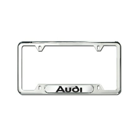 Genuine OE Audi License Plate Frame With Audi Logo - Polished