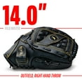 thumbnail image 2 of Franklin Sports Field Master Baseball + Softball Glove - Adult + Youth Mitt - 14" Righty - Black/Gold, 2 of 7