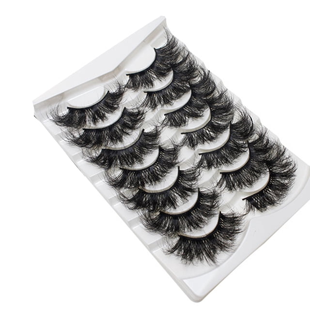 Visland 7 Pairs False Eyelashes Natural Dramatic Long Fluffy Wispy Fake Volume Eyelashes Extension Makeup Tool for Party