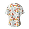 thumbnail image 5 of Uemuo Floral Strawberr Pattern Cotton Linen Short Sleeve Shirts,Casual Lightweight Button Down Shirts,Vacation Beach Summer Tops-, 5 of 7