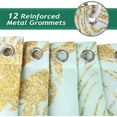 thumbnail image 4 of Peacock Shower Curtain Teal Green Peacock Feather Decorative Bath Curtain 72 x 72 Inch Polyester Fabric Waterproof Bathroom Curtain with 12 Hooks, 4 of 6
