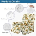 thumbnail image 4 of SCRAWLGOD Sunflower Bee Print Beige Recliner Slipcovers 4-Pieces Lazyboy Recliner Cover Recliner Couch Covers Reclining Chair Covers with Storage Pocket Furniture Protector for Living Room, 4 of 7