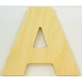 thumbnail image 1 of Package of 1, 16 Inch X 3/4" Thickness Baltic Birch Wood Letter A in The Arial Font, Thick, Upper Case for Art & Craft Project, Made in USA, 1 of 4