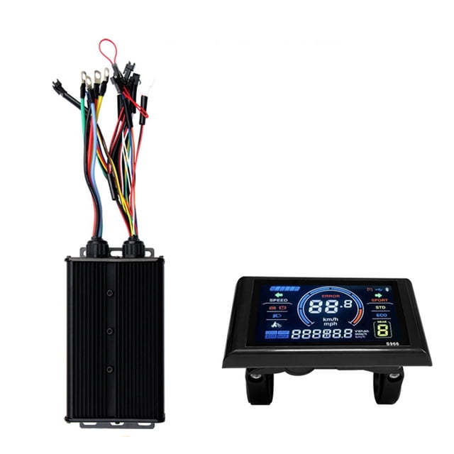 Controlador de Motor Sin Escobillas S966 de 48 V, 72 V, 60 A, 1000 W y 3000 W, con Pantalla LCD A Color, para Reparación de Bicicletas Eléctricas de Montaña y Scooters.