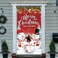 thumbnail image 6 of Christmas Decorations Christmas Door Cover for Front Door Christmas Door Banner Ice Silk Fabric Xmas Ball Backdrop Hanging Wall Decoration for Indoor Home Christmas Party Decor, 6 of 7