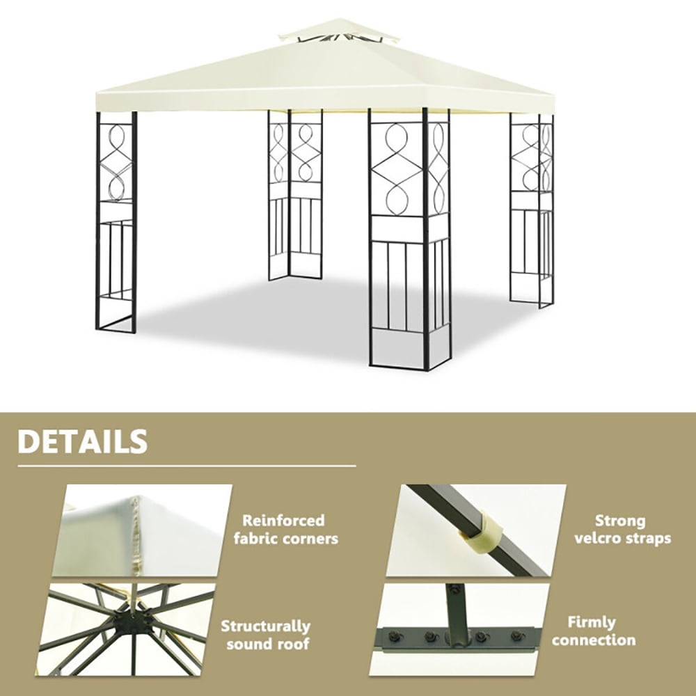 Aimee Lii 2 Tiers 10 x 10 Feet Patio Gazebo Canopy Tent, Outdoor Canopy for Backyard