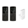 Lockly Secure Plus Biometric Smart Deadbolt Lock, Bronze (2 Pack) w/ Door Sensor