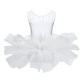 thumbnail image 2 of YONGHS Girls Shiny Sequins Sleeveless Ballet Leotard Tutu Dress Skirt Ballerina Princess Costume White 10, 2 of 7