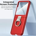 thumbnail image 2 of for Motorola Razr+ 2023 Case with Ring, [Integrated Screen Protector] Slim Hard PC Motorola Rarz Plus Back Cover Full Coverage Phone Case with Ring for Motorola Razr Plus 2023 Red, 2 of 13