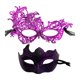 thumbnail image 4 of Máscara de mascarada para parejas, máscara de fiesta, estilo vintage, antifaz, accesorios de disfraz Morado oscuro, 4 of 9