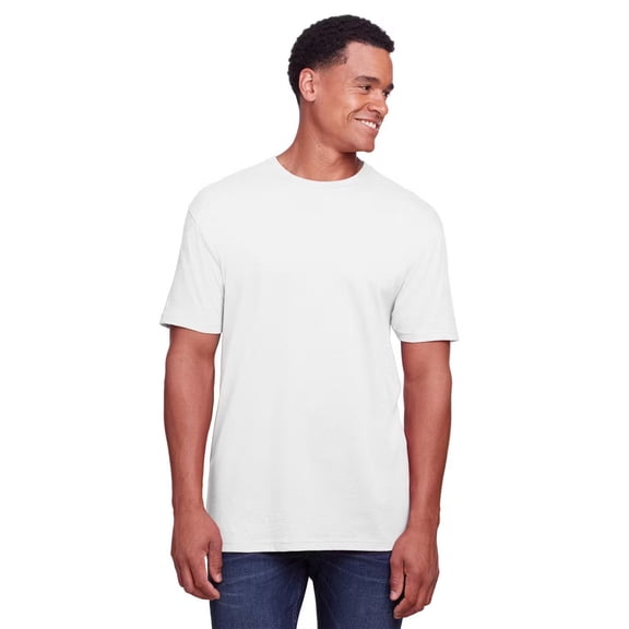 Gildan Softstyle CVC T-Shirt for Adult, Men's Crewneck Tee, 60/40 Cotton/polyester, White Shirt, 3XL