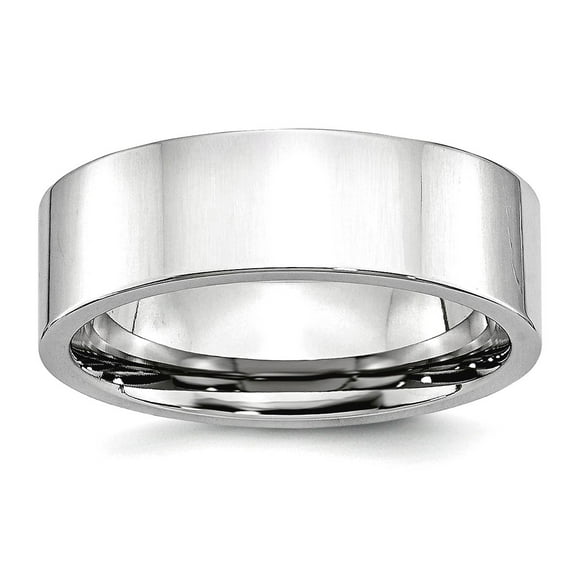 Cobalt Flat Polished 7mm Band