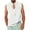White, variant on WREESH Men's Summer Cotton Linen Shirts Casual Sleeveless Henley Shirts Lightweight Beach Tank Tops with Pocket Beige