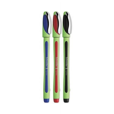 Xpress Fineliner Porous Point Pen, Stick, Medium 0.8 Mm, Assorted Ink Colors, Green Barrel, 3/pack | Bundle of 2 Packs