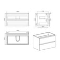 thumbnail image 6 of Alice 36" Wall Mounted Floating Bathroom Vanity in White without Basin, 6 of 6