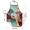 thumbnail image 2 of Anti-Fouling Belt Pocket Elasticated Apron - Non-Slippery Non-Fading Non-Shrinking Non-Crinkly Water-Repellent Deep Reddish-Brown Green Golden Marble, 2 of 8