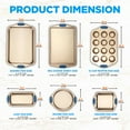 thumbnail image 2 of NutriChef 6 Pcs Nonstick Bakeware Set Carbon Steel Baking Trays W/ Heat safe Silicone Handles, Gold, 2 of 8