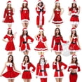 thumbnail image 2 of Nuevo vestido de moda 2024, nuevo disfraz de cosplay para mujer, ropa de espectáculo de Papá Noel navideño, bata de baile roja sexy COS, 2 of 5