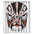 thumbnail image 1 of YUSDECOR Maquillage du Visage à Pékin Opéra Rideau de Douche Tissu Polyester Salle de Bain Rideau de Douche 60x72 Pouces, 1 of 3