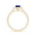 thumbnail image 2 of ANGARA Lab Grown 1.55 Ct Sapphire Ring with Lab Diamond Accents for Women in 14K Yellow Gold (Size-8x6mm) | September Birthstone, Anniversary, Jewelry Gift for Women | Lab-Grown Blue Sapphire Ring, 2 of 8