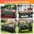thumbnail image 4 of 51.2" Large Collapsible Folding Wagon Cart, 560 lbs Load Capacity, Heavy-Duty Steel Frame & Oversized Wheels for Grocery Shopping, Camping, Sports, Moving – Gray, 4 of 10